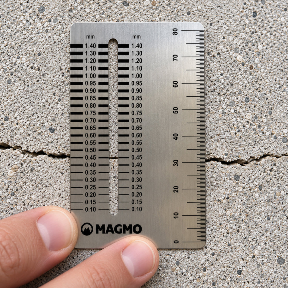 Magmo Stainless Steel Crack Gauge Ruler Card