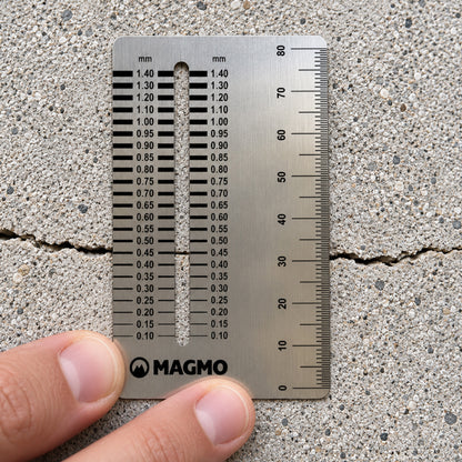 Magmo Stainless Steel Crack Gauge Ruler Card